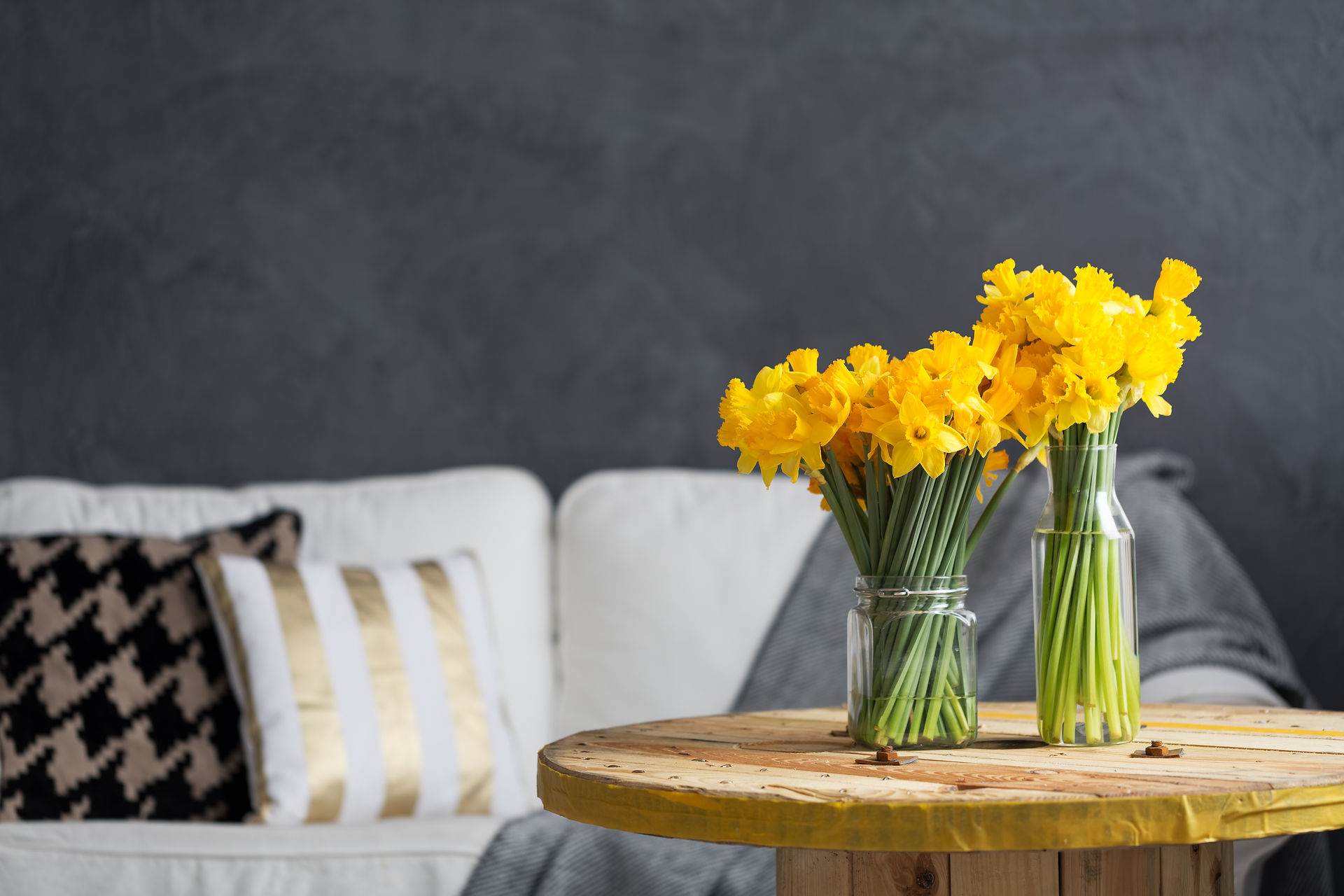 Fragrant Narcissus Daffodils on table
