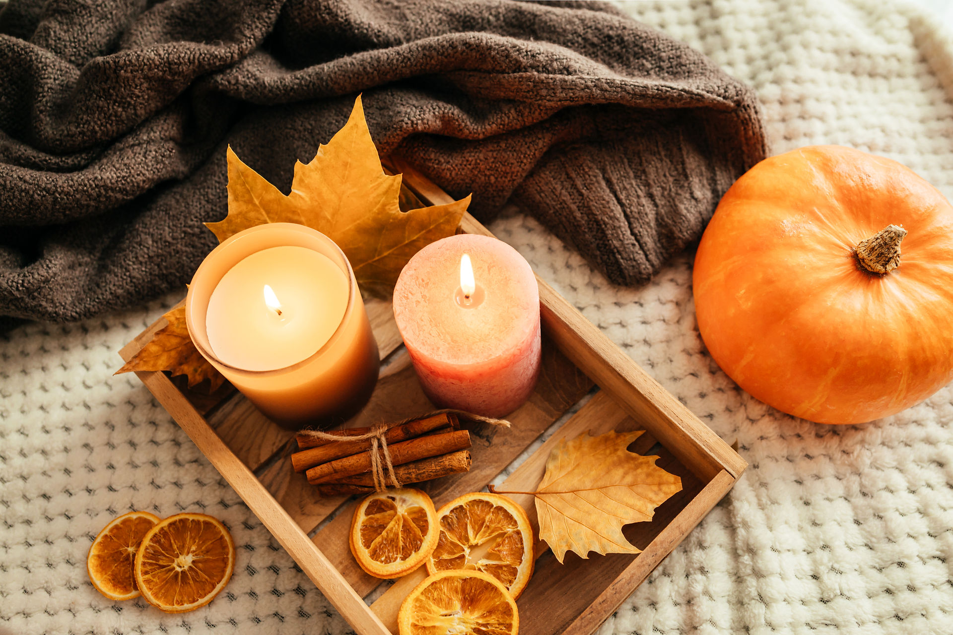 Orange candles