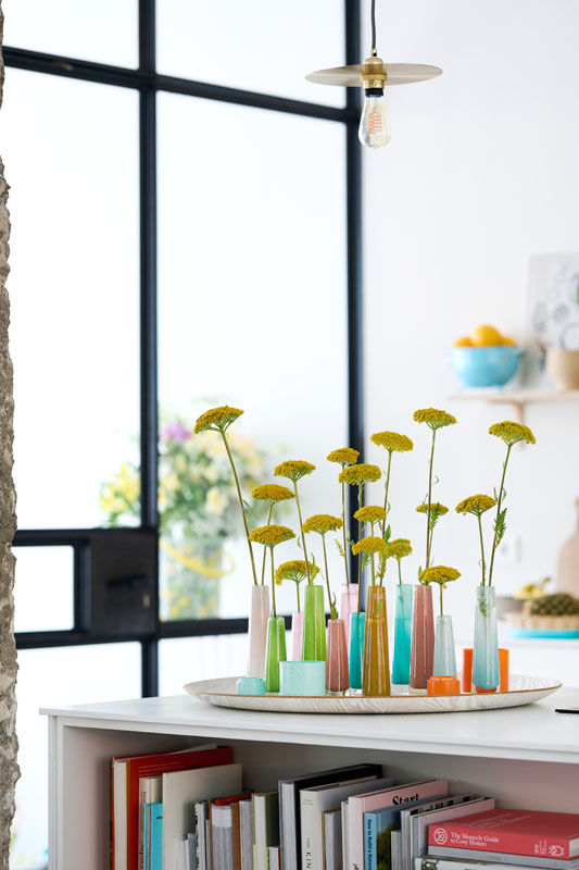 Achillea in small vases
